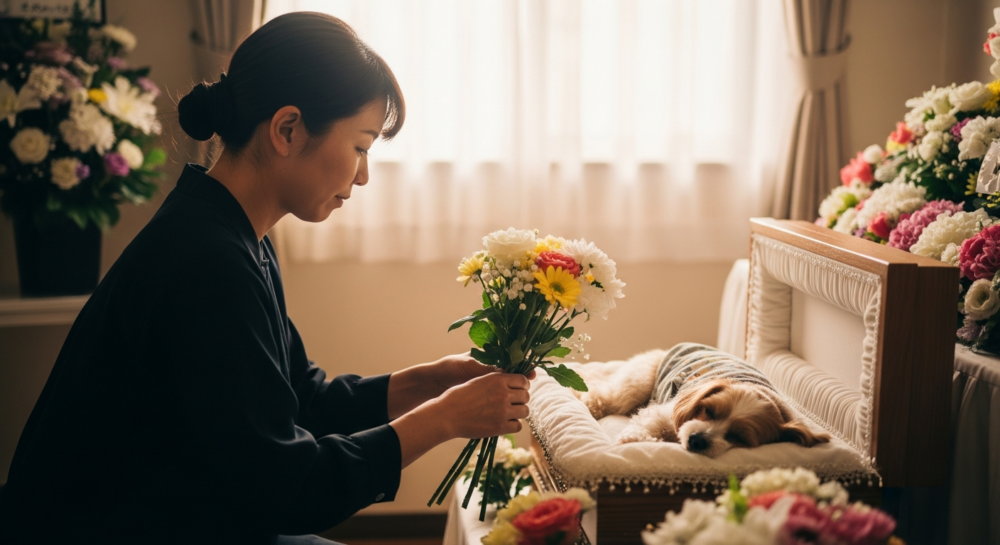 ペット火葬にお花を添える意味とは?最後のお世話としての役割