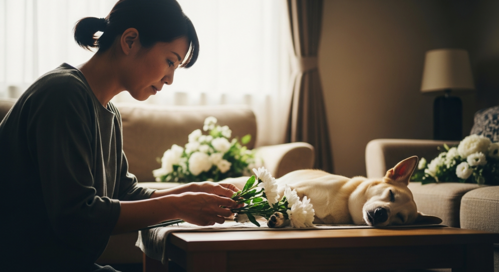 大切なペットが亡くなった直後、まず最初にしてあげたい安置